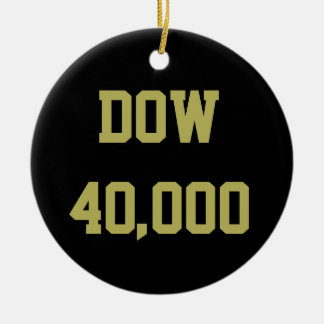 Ornamento De Cerâmica Celebração do mercado de ações da Dow 40000