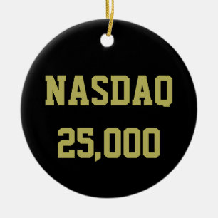Ornamento De Cerâmica Celebração do NASDAQ 25000 no Mercado de Ações