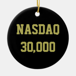 Ornamento De Cerâmica Celebração do NASDAQ 30000 no Mercado de Ações