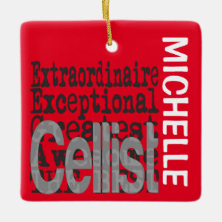 Ornamento De Cerâmica Céllist Extraordinário PERSONALIZADO