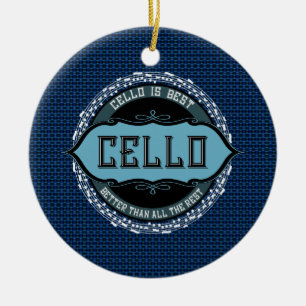 Ornamento De Cerâmica Cello Best Music Note Circle