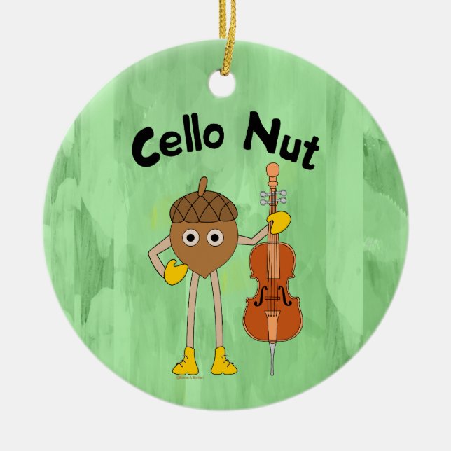 Ornamento De Cerâmica Cello Nut (Frente)