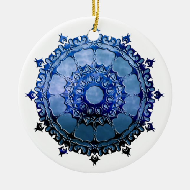 Ornamento De Cerâmica Celtic Mandala (Frente)