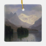 Ornamento De Cerâmica Cena da montanha<br><div class="desc">Cena da montanha por imagens de Bridgeman do © de Albert Bierstadt</div>