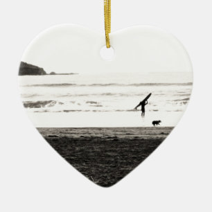 Ornamento De Cerâmica Cena da praia de Califórnia do norte