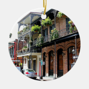 Ornamento De Cerâmica Cena da rua de Nova Orleães