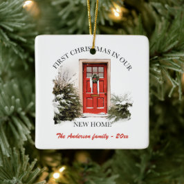 Ornamento De Cerâmica Cena de inverno Novo Natal em Casa