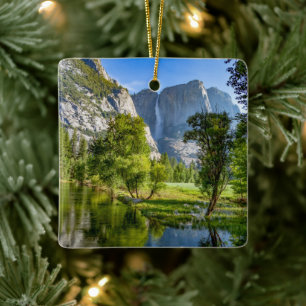 Ornamento De Cerâmica Cena de Natal de Yosemite