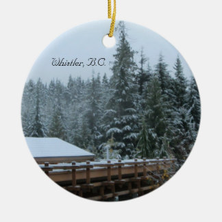 Ornamento De Cerâmica Cena de neve em Whistler, B.C.