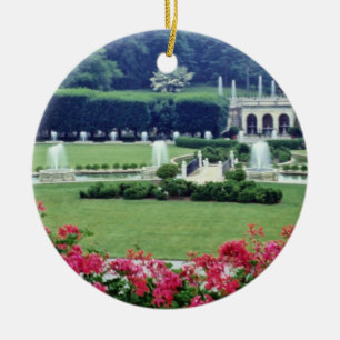 Ornamento De Cerâmica Cena vermelha do balcão conservador, Longwood Gar