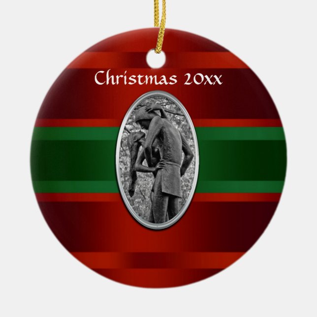 Ornamento De Cerâmica Central Park Romeo & Juliet Xmas #3 (Frente)