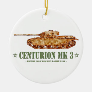 Ornamento De Cerâmica Centurion MK 3 Tanque britânico MBT da Guerra Fria