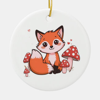 Ornamento De Cerâmica Ceramic Circle Ornament (Cute Design)