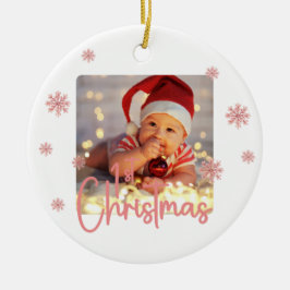 Ornamento De Cerâmica Ceramic Ornament Babys First Christmas Baby