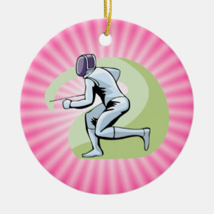 Ornamento De Cerâmica Cerca Rosa