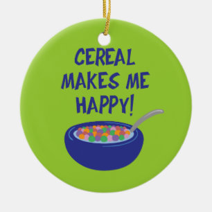 Ornamento De Cerâmica Cereal me deixa feliz