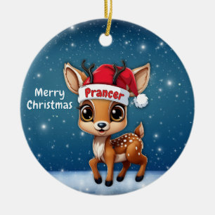 Ornamento De Cerâmica Cervo bebê, Filhote de cervo, Corça, Rena 🦌 🎄Fel