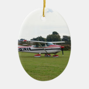 Ornamento De Cerâmica Cessna 182Q