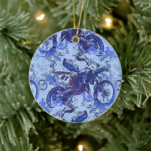 Ornamento De Cerâmica Céu De Bicicleta De Dirt - Motocross Racers