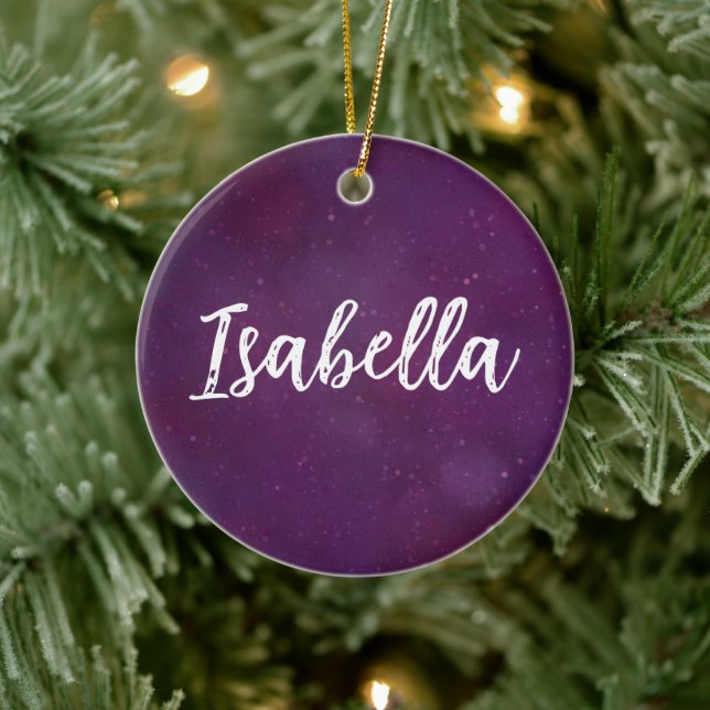 Ornamento De Cerâmica Céu estrelado roxo (Árvore)