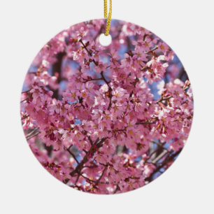 Ornamento De Cerâmica Céu Rosa Flor de Cerejeira Sakura