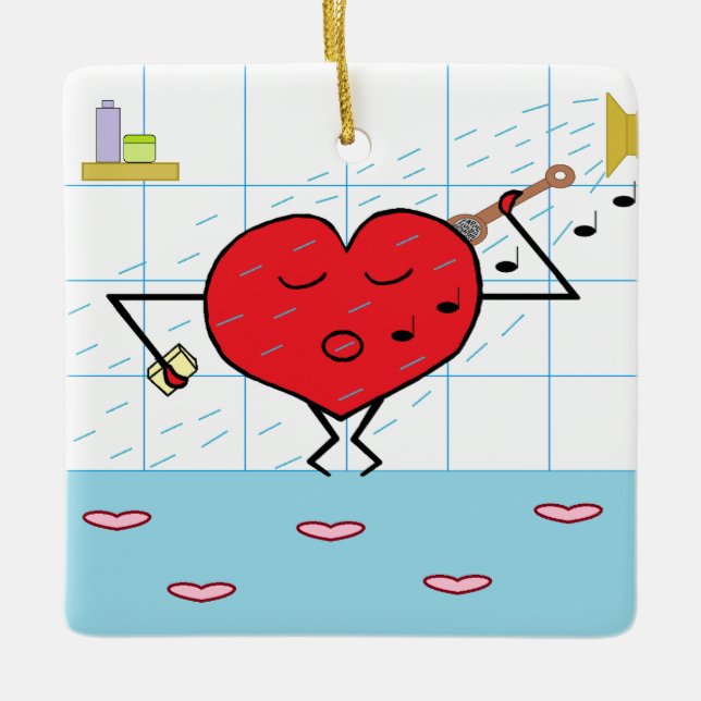 Ornamento De Cerâmica Chá de amor (Frente)