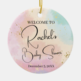 Ornamento De Cerâmica Chá de fraldas Arco-Íris Cor d'água Colorida Curso