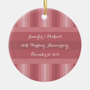 Ornamento De Cerâmica Chá de panela Dusty Rosa do Partido do Aniversário