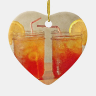 Ornamento De Cerâmica Chá para dois frascos de pedreiro do sul do estilo