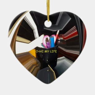 Ornamento De Cerâmica Chai My Life, adorável, inspirou "DIY Ideies for L