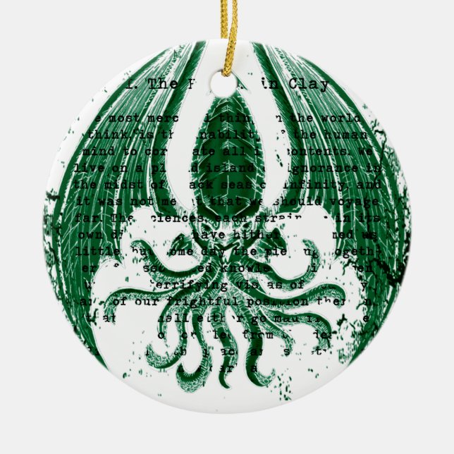 Ornamento De Cerâmica Chamada de Cthulhu (Frente)
