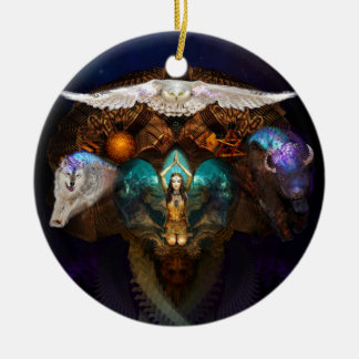 Ornamento De Cerâmica Chamando os animais do espírito