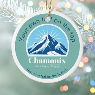 Ornamento De Cerâmica Chamonix Mont Blanc França natal