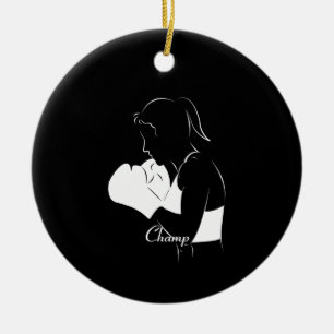 Ornamento De Cerâmica Champ das mulheres