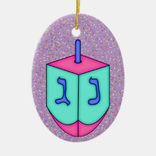 Ornamento De Cerâmica Chanukah Dreidel