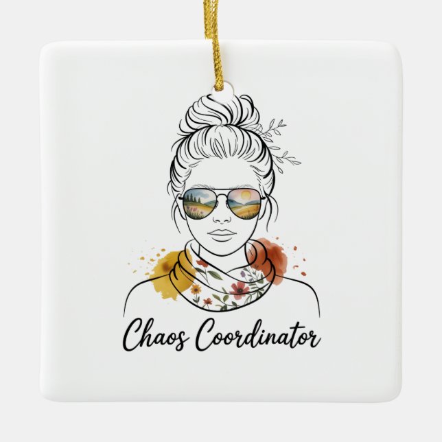 Ornamento De Cerâmica Chaos Coordinator﻿ (Frente)