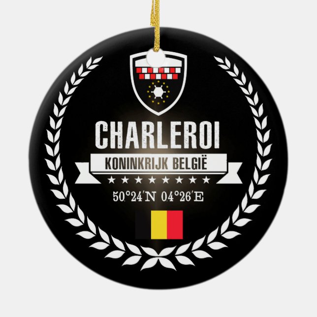 Ornamento De Cerâmica Charleroi (Traseira)