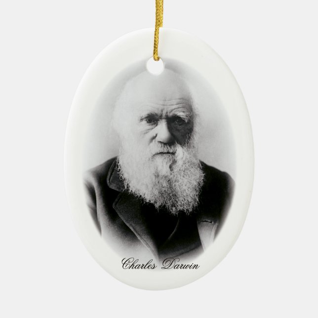 Ornamento De Cerâmica Charles Darwin Vignette (Frente)