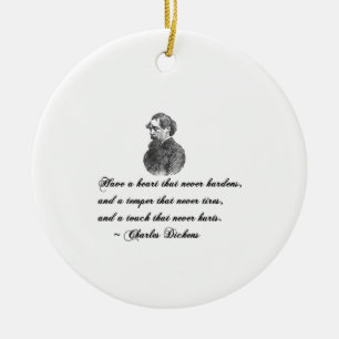 Ornamento De Cerâmica Charles Dickens, nossa citação de Amigo Mútuo