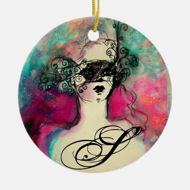 ORNAMENTO DE CERÂMICA CHARM MONOGRAM (Frente)