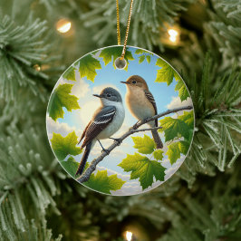 Ornamento De Cerâmica Charming Alder Flycatcher Bird Keepsake