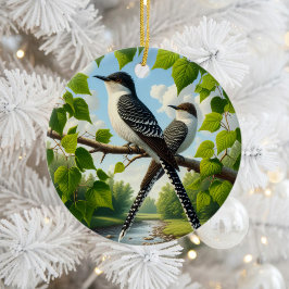 Ornamento De Cerâmica Charming Black-billed Cuckoo Keepsake