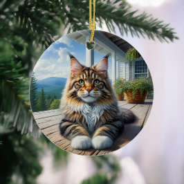 Ornamento De Cerâmica Charming Maine Coon Keepsake