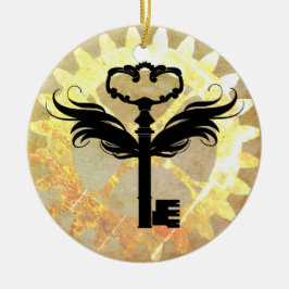 Ornamento De Cerâmica Chave de asa e roda de boi