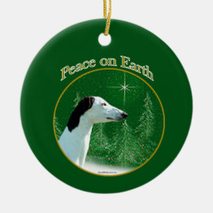 Ornamento De Cerâmica Chaveiro de Paz de Greyhound