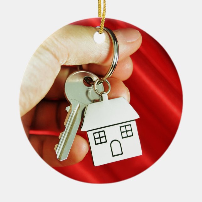 Ornamento De Cerâmica Chaves para uma casa nova! (Frente)
