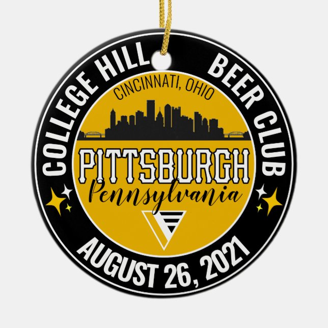 Ornamento De Cerâmica CHBC Pittsburgh (Frente)