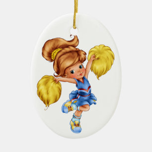 Ornamento De Cerâmica Cheerleader