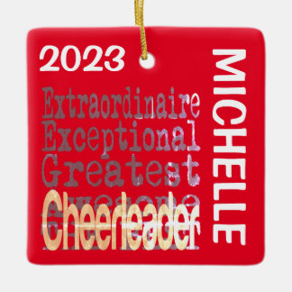 Ornamento De Cerâmica Cheerleader Extraordinário PERSONALIZADO