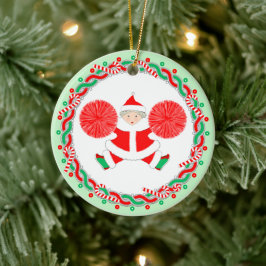 Ornamento De Cerâmica Cheerleading Cheerleader Holiday Gift